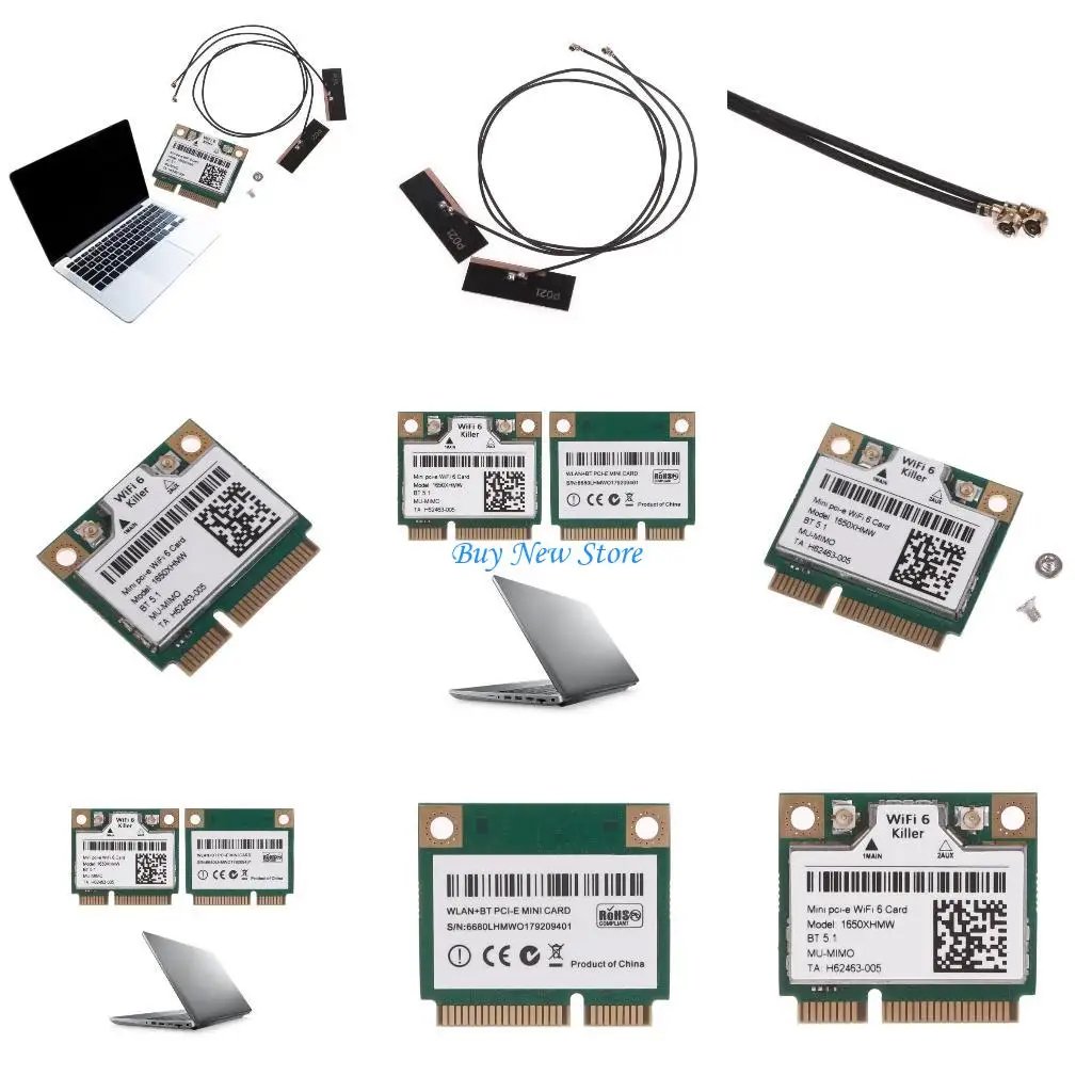 20CE Killer Wi-Fi 6 1650X DualBand AX200 M.2 2230 Bluetooth-compatible 5.1 WiFi C
20CE Killer Wi-Fi 6 1650X DualBand AX200 M.2 2230 Bluetooth-compatible 5.1 WiFi C