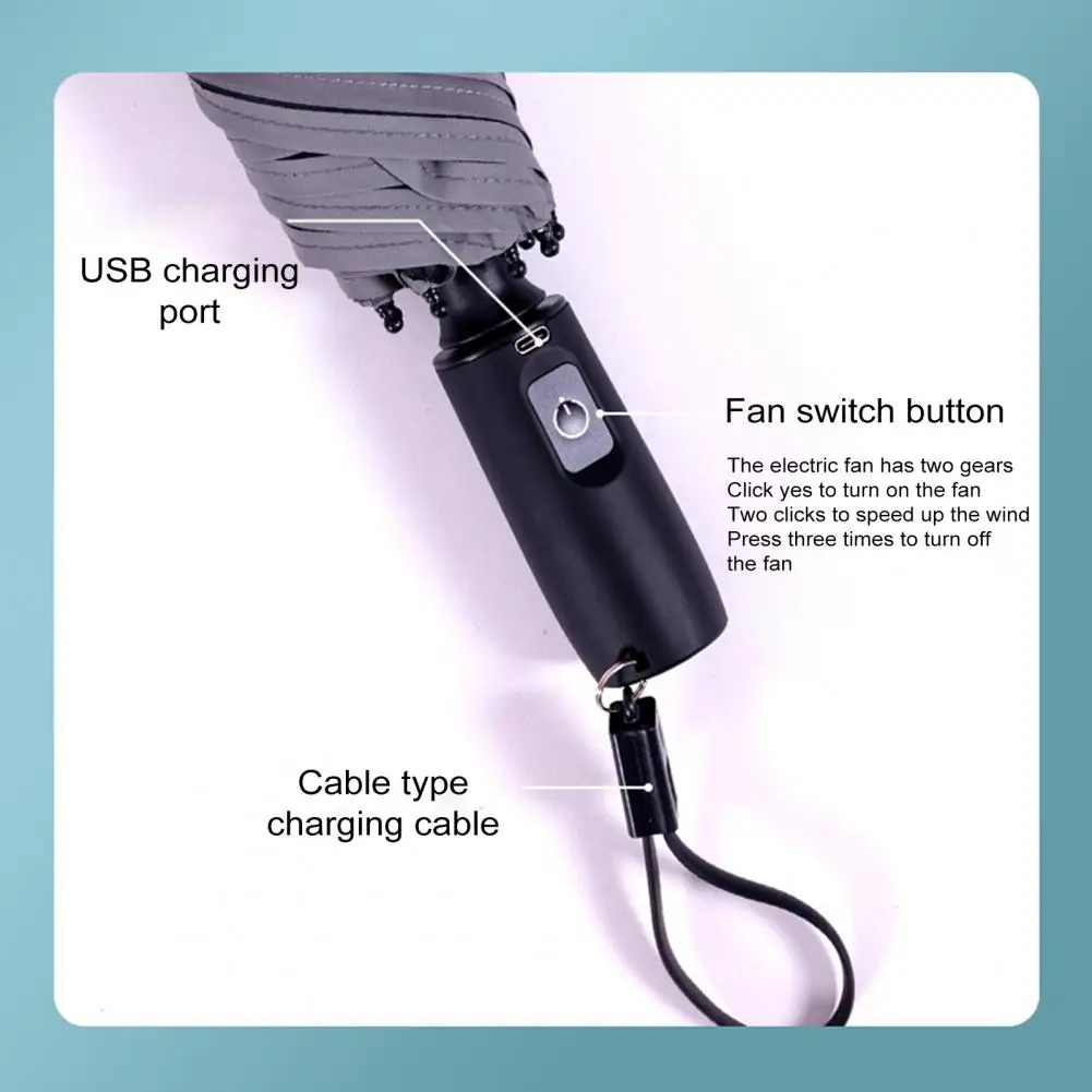 USB перезаряжаемый зонт портативный USB перезаряжаемый складной зонт с вентилятором для защиты от ультрафиолета и солнца водонепроницаемый ветрозащитный летний
USB перезаряжаемый зонт портативный USB перезаряжаемый складной зонт с вентилятором для защиты от ультрафиолета и солнца водонепроницаемый ветрозащитный летний