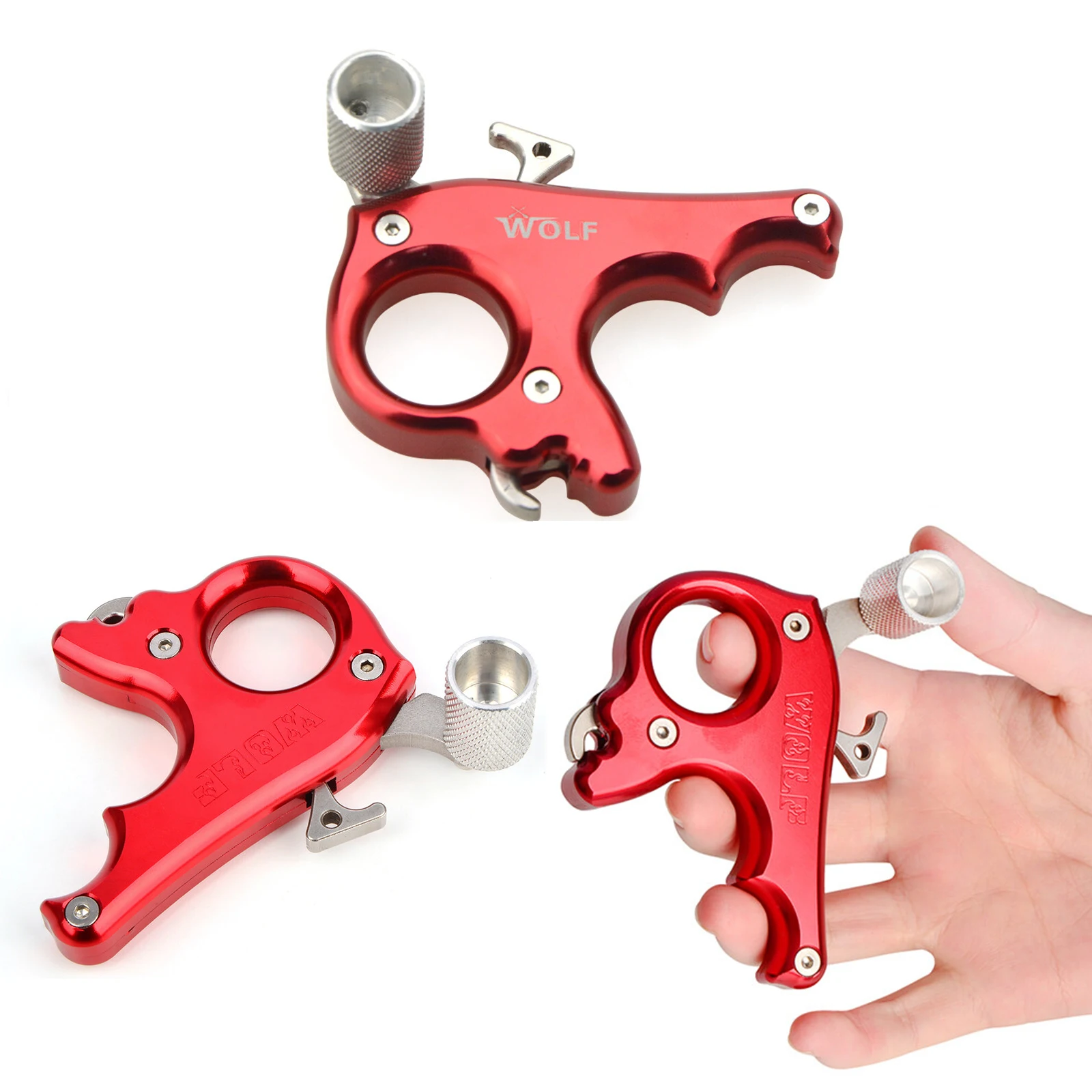 Compound Bow Release 3 Finger Stainless Steel Thumb Trigger Caliper Grip Adjustable LH RH for Hunting Target Shooting Practice
Compound Bow Release 3 Finger Stainless Steel Thumb Trigger Caliper Grip Adjustable LH RH for Hunting Target Shooting Practice