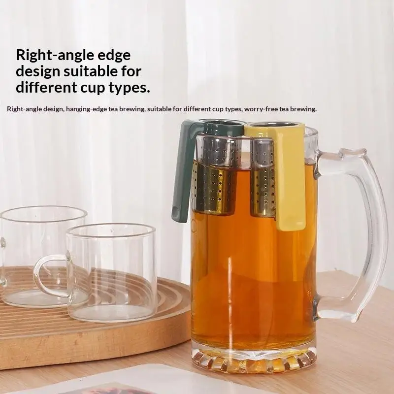 Creative Stainless Steel Clip Hanging On Cup Tea Strainer Cup Clamp Tea Infuser With Handle Fine Filter For Home Office Daily
Creative Stainless Steel Clip Hanging On Cup Tea Strainer Cup Clamp Tea Infuser With Handle Fine Filter For Home Office Daily