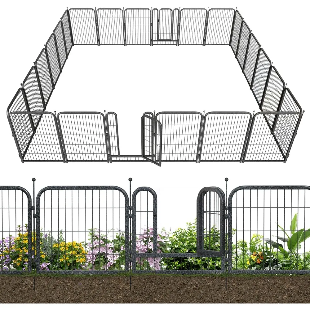 Decorative Garden Metal Fence 54ft (L)×40in (H) with 21 Panels 3 Gate Outdoor, No Dig Rustproof Wire, Animal Barrier Fencing for
Decorative Garden Metal Fence 54ft (L)×40in (H) with 21 Panels 3 Gate Outdoor, No Dig Rustproof Wire, Animal Barrier Fencing for