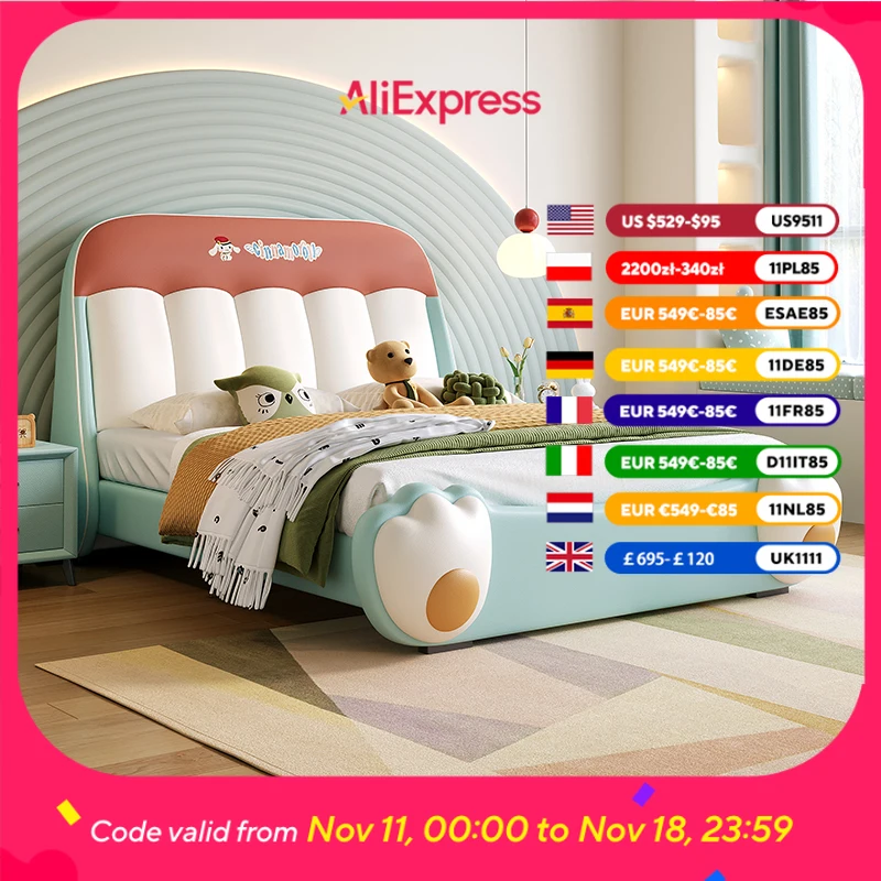 Design Leather Luxury Bed Modern Leather Princess Boys Girls Children Beds Queen Loft Lit De Chambre A Coucher Home Furniture
Design Leather Luxury Bed Modern Leather Princess Boys Girls Children Beds Queen Loft Lit De Chambre A Coucher Home Furniture