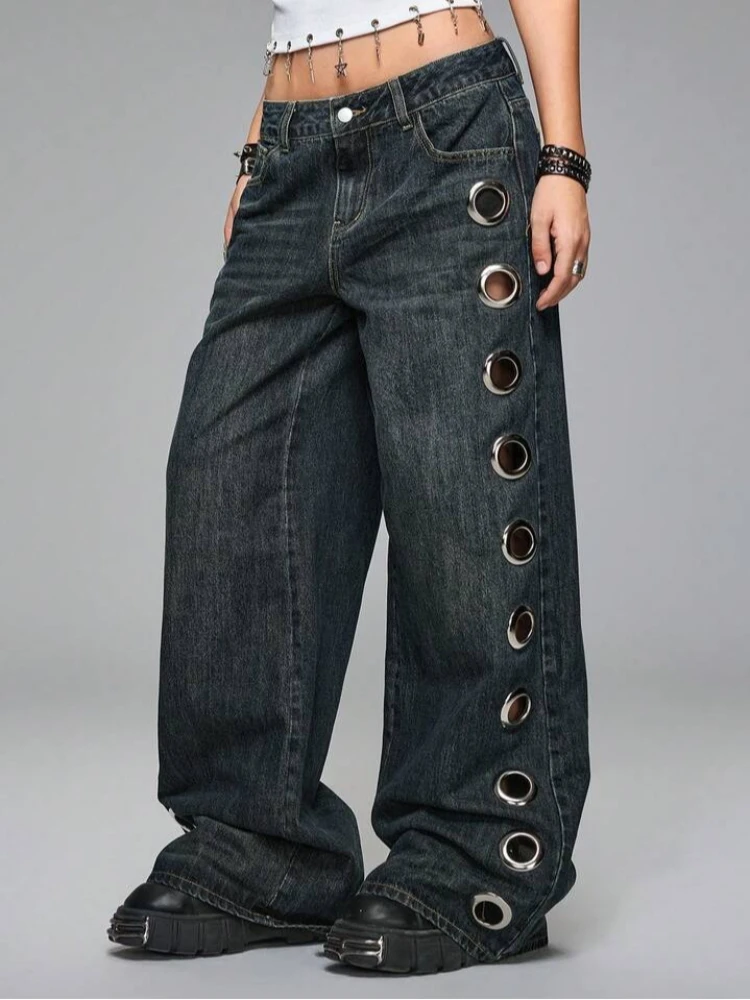 Plus Size American Retro Design Multi-Buckled Wide Leg Jeans Women's Lazy Style High Waist Straight Cut Long Casual Denim
Plus Size American Retro Design Multi-Buckled Wide Leg Jeans Women's Lazy Style High Waist Straight Cut Long Casual Denim