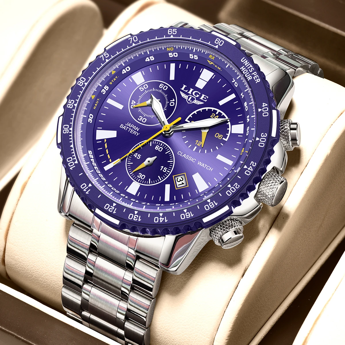 LIGE Top Brand Fashion Man's Quartz Chronograph Wristwatch Luxury Waterproof Military Full Steel Watches for Men Casual Watch
LIGE Top Brand Fashion Man's Quartz Chronograph Wristwatch Luxury Waterproof Military Full Steel Watches for Men Casual Watch