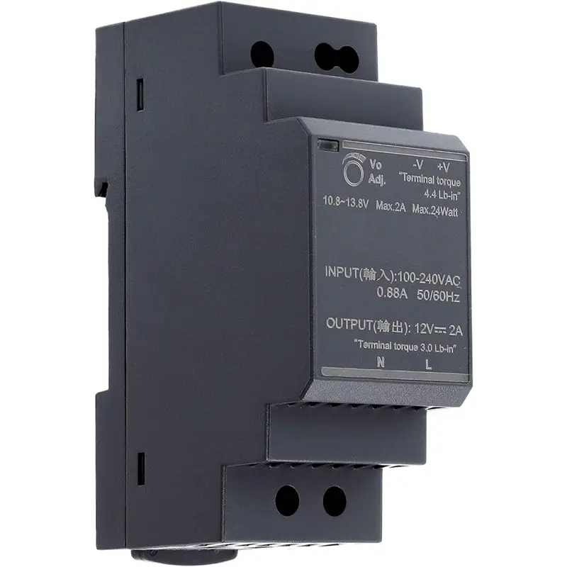 [NEW!A08R】 Versatile Mounting Options HDR-30-12 12VDC, 2A, 24W DIN Rail Power Supply Module
[NEW!A08R】 Versatile Mounting Options HDR-30-12 12VDC, 2A, 24W DIN Rail Power Supply Module