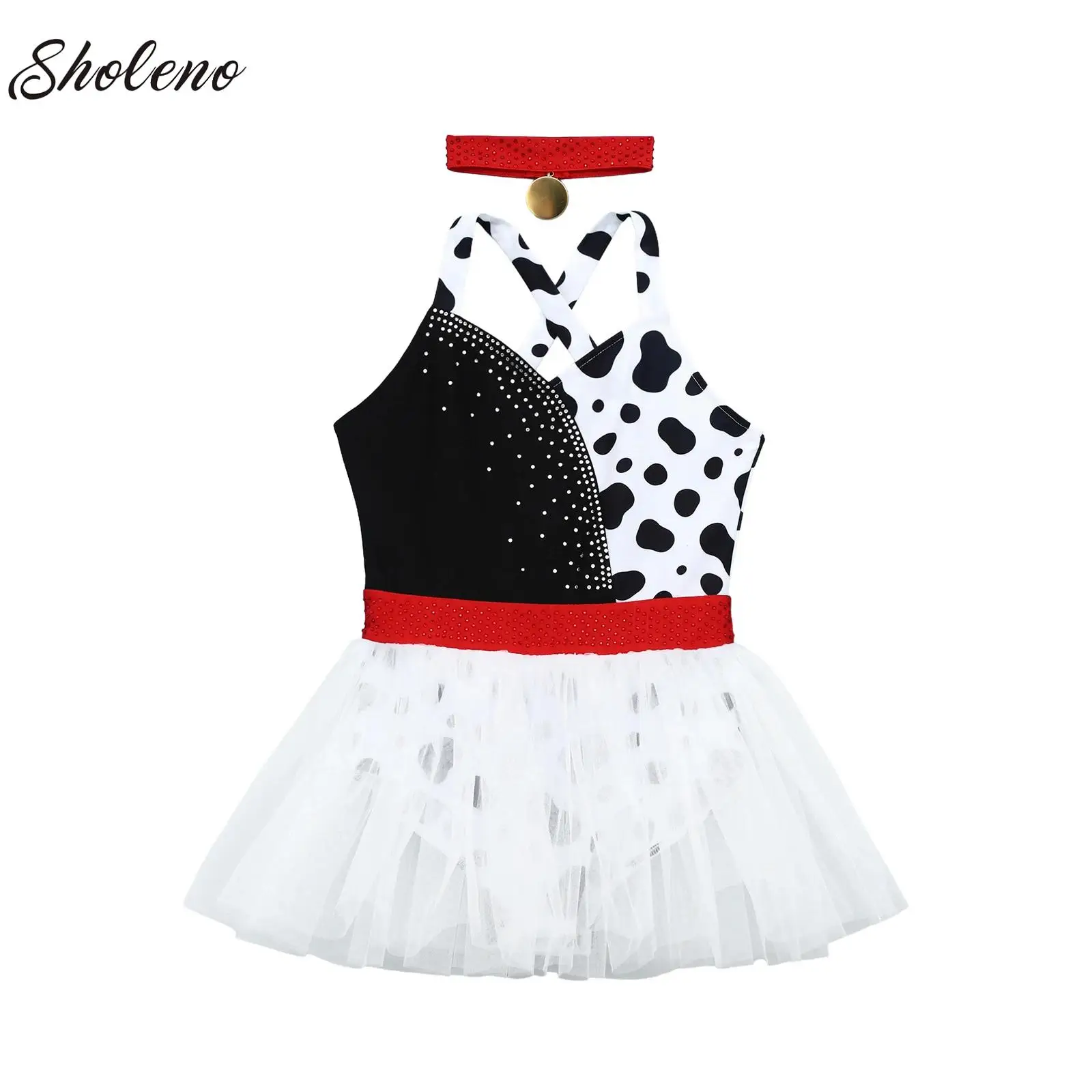 Kids Girls Ballet Dance Tutu Dress Carnival Dalmatian Spotted Dog Costume Sleeveless Figure Skating Gymnastics Clothes+Choker
Kids Girls Ballet Dance Tutu Dress Carnival Dalmatian Spotted Dog Costume Sleeveless Figure Skating Gymnastics Clothes+Choker