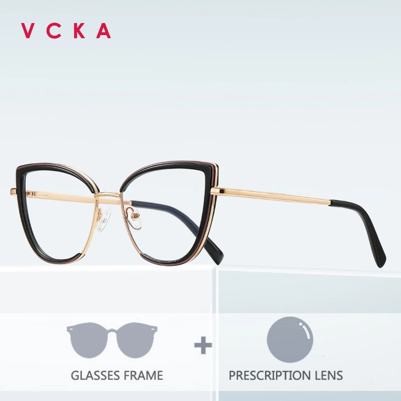VCKA Fresh Sweet Style Glasses Frames Customized With Prescription Anti Blue Light Discoloration Myopia Eyewear
VCKA Fresh Sweet Style Glasses Frames Customized With Prescription Anti Blue Light Discoloration Myopia Eyewear
