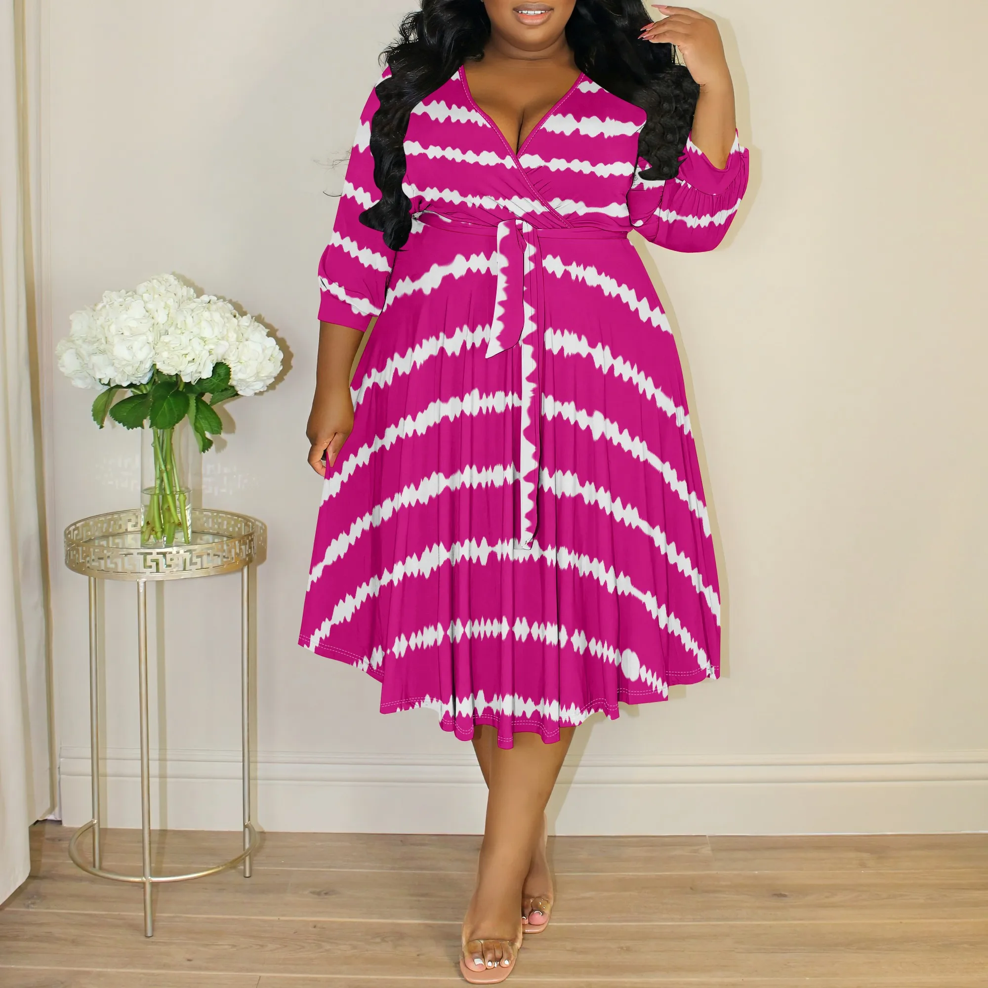 Women's Burgundy Solid Plus Size Belted Maxi Dress Polyester Winter Sophisticated
Women's Burgundy Solid Plus Size Belted Maxi Dress Polyester Winter Sophisticated