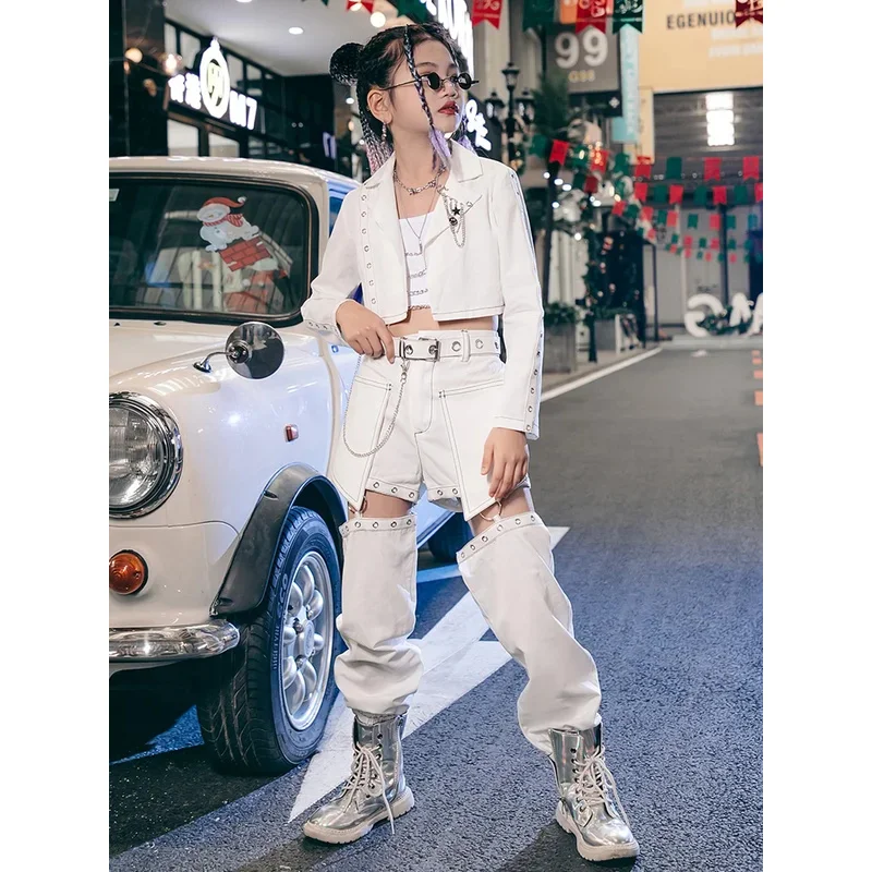 ZZL Girls Jazz Urban Dance K-pop Cool Clothes for Children Hip-hop White Suit Children's Runway Outfits Festival Rave Y2K Suit
ZZL Girls Jazz Urban Dance K-pop Cool Clothes for Children Hip-hop White Suit Children's Runway Outfits Festival Rave Y2K Suit