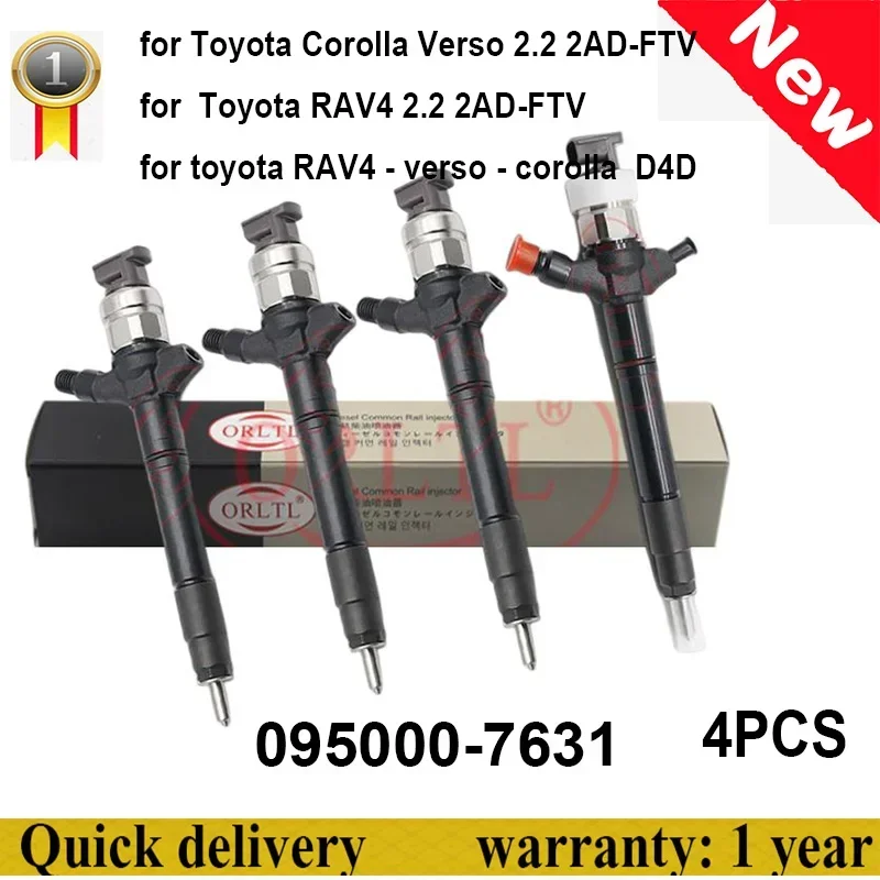 NEW 095000-7631 095000 7631 0950007631 for Toyota Corolla Verso 2.2 2AD-FTV Diesel Engine Fuel Injector 4PCS
NEW 095000-7631 095000 7631 0950007631 for Toyota Corolla Verso 2.2 2AD-FTV Diesel Engine Fuel Injector 4PCS