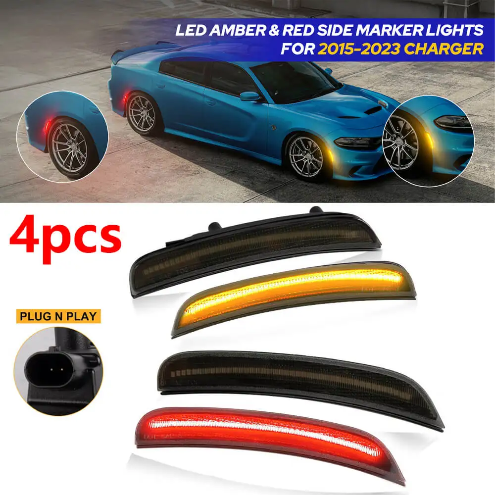 4x LED Side Marker Lights For Dodge Charger 2015-2023 OEM 68214405AA 68214404AA 68214127AA 68214126AA Auto Side Turn Signal Lamp
4x LED Side Marker Lights For Dodge Charger 2015-2023 OEM 68214405AA 68214404AA 68214127AA 68214126AA Auto Side Turn Signal Lamp