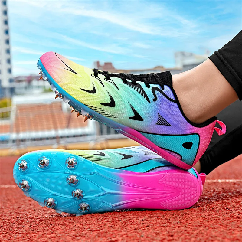 Fashion Colors Track Spikes Athletics Sneaker for Men Women Professional Running Track Shoes Men Brand Race Sneakers
Fashion Colors Track Spikes Athletics Sneaker for Men Women Professional Running Track Shoes Men Brand Race Sneakers