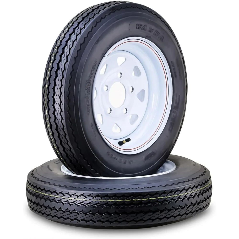 Trailer Tire Wheel Assembly 5.30-12 6-Ply C 82M 5 Lug on 4.5" PCD White Spoke Rim,SET 2
Trailer Tire Wheel Assembly 5.30-12 6-Ply C 82M 5 Lug on 4.5" PCD White Spoke Rim,SET 2