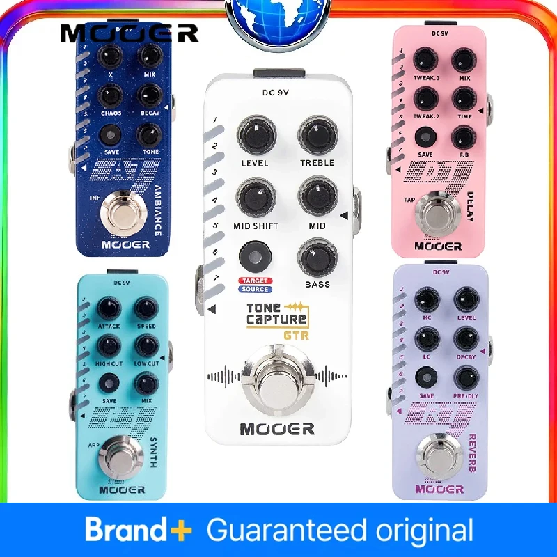 Коллекция педалей эффектов для гитары MOOER — R7 Reverb Tone Capture E7 Synth A7 Reverb Infinite Sustain D7 Delay, аксессуары для гитары
Коллекция педалей эффектов для гитары MOOER — R7 Reverb Tone Capture E7 Synth A7 Reverb Infinite Sustain D7 Delay, аксессуары для гитары