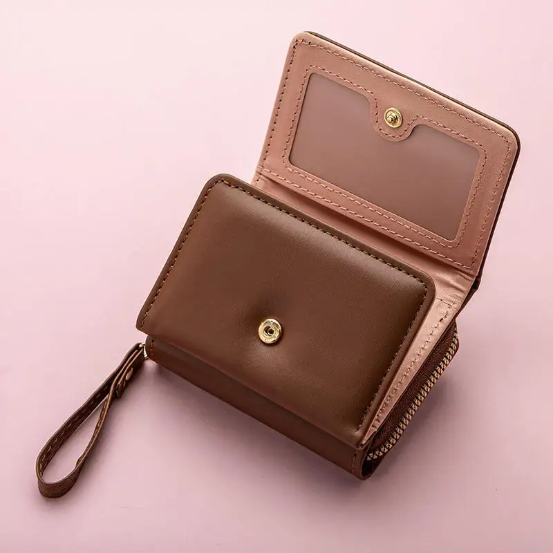 Wallet for Women Triple Fold Short Hasp Purse Female Cute Solid Color Small Coin Card Holders Clutch New Ladies Wallets
Wallet for Women Triple Fold Short Hasp Purse Female Cute Solid Color Small Coin Card Holders Clutch New Ladies Wallets