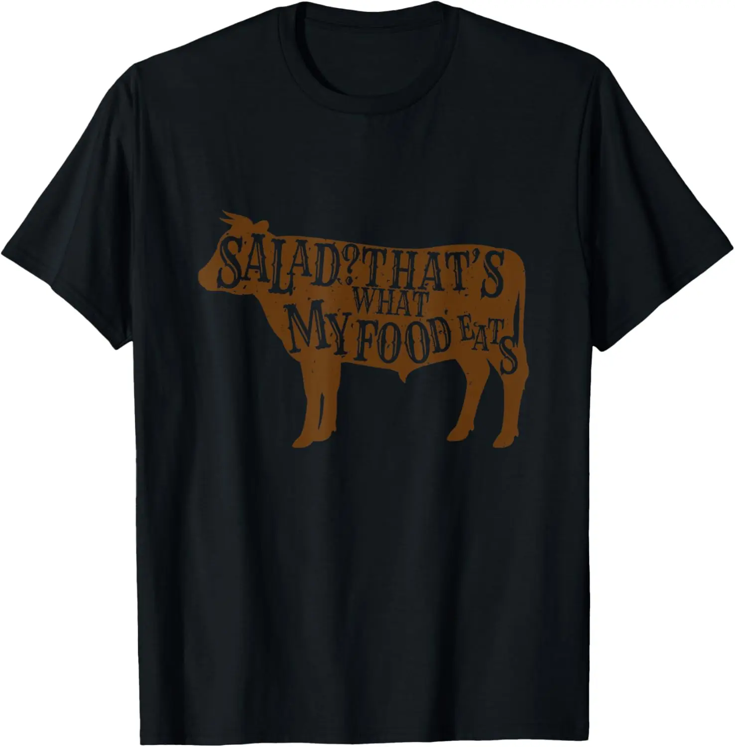 Salad That's What My Food Eats Carnivore Diet Funny Cow Graphic Tee Casual Cotton T-Shirt
Salad That's What My Food Eats Carnivore Diet Funny Cow Graphic Tee Casual Cotton T-Shirt
