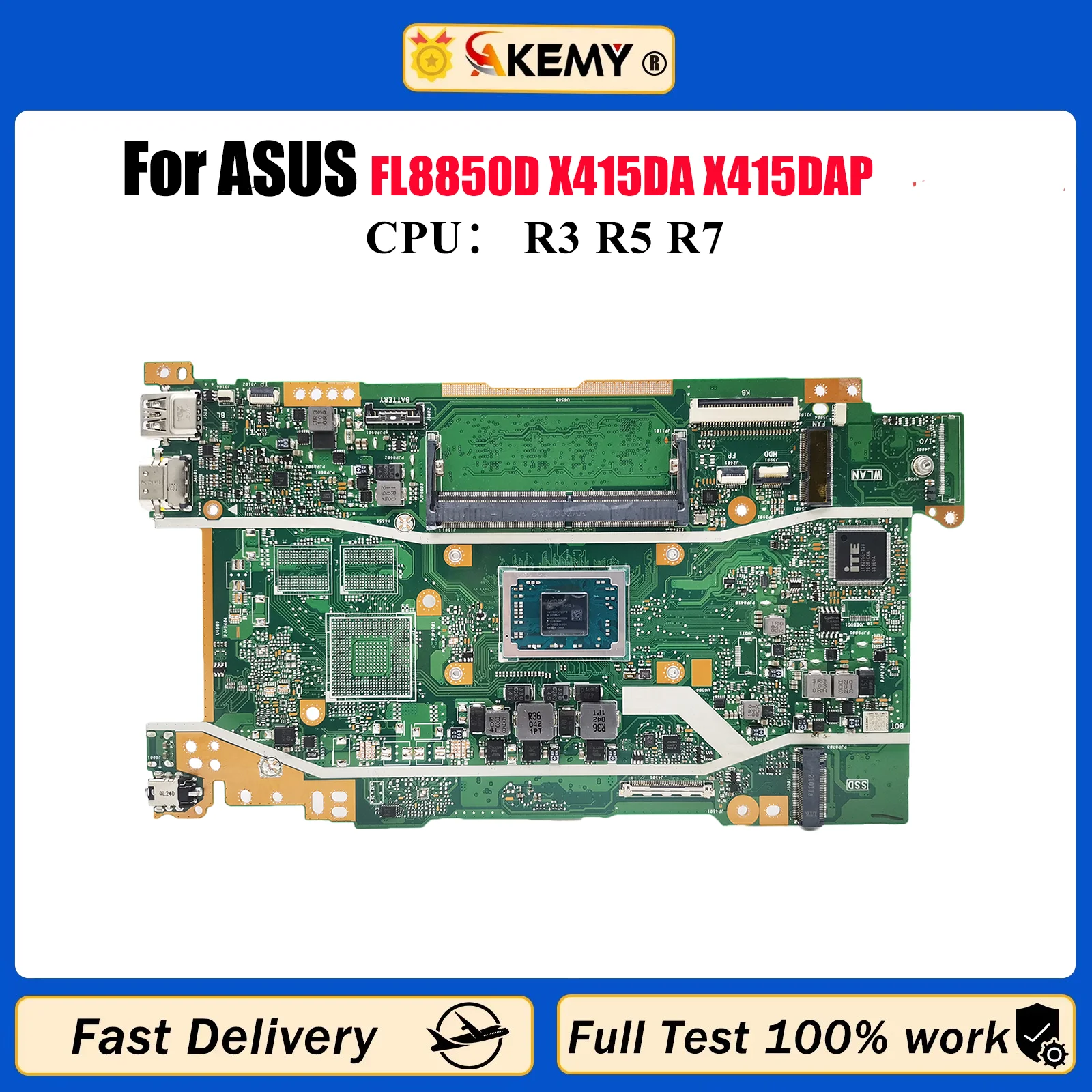 X415DA Материнская плата для ноутбука ASUS VivoBook X415D FL8850D X415DA X415DAP Материнская плата для ноутбука с процессором R3 R5 R7 100% tests OK stk
X415DA Материнская плата для ноутбука ASUS VivoBook X415D FL8850D X415DA X415DAP Материнская плата для ноутбука с процессором R3 R5 R7 100% tests OK stk