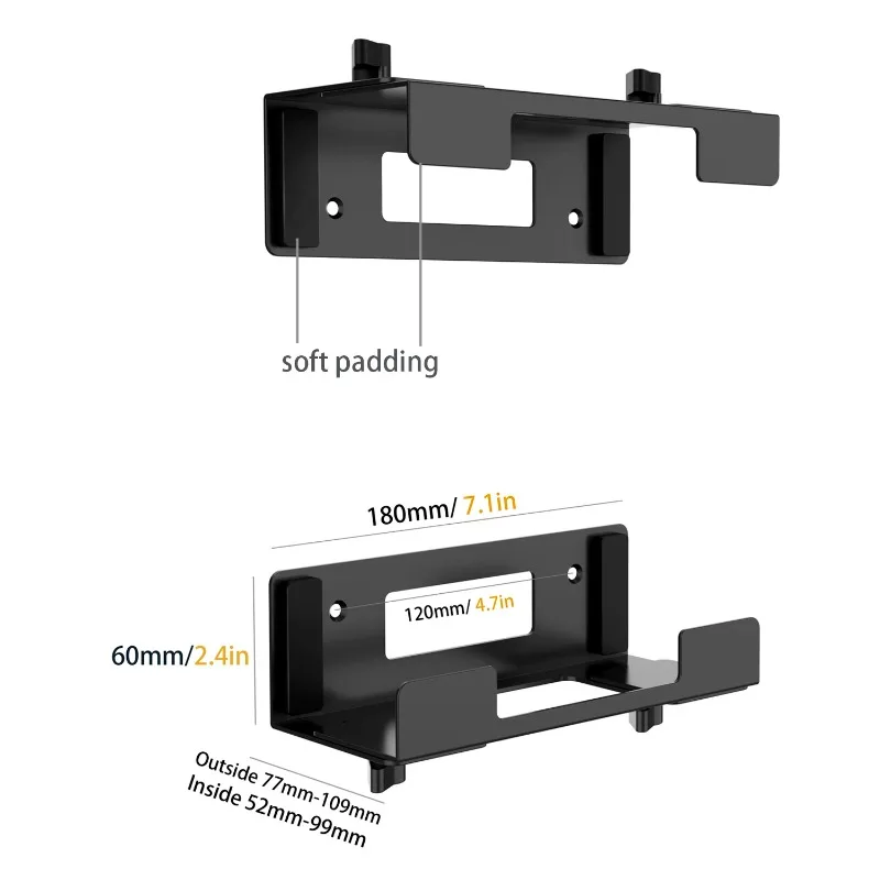 Monzlteck Adjustable Wall And Under Desk Mount Bracket for Gaming Consoles(XBOX 360,ONE,PS5,PS4,PS3), DVD Players, PC and More
Monzlteck Adjustable Wall And Under Desk Mount Bracket for Gaming Consoles(XBOX 360,ONE,PS5,PS4,PS3), DVD Players, PC and More