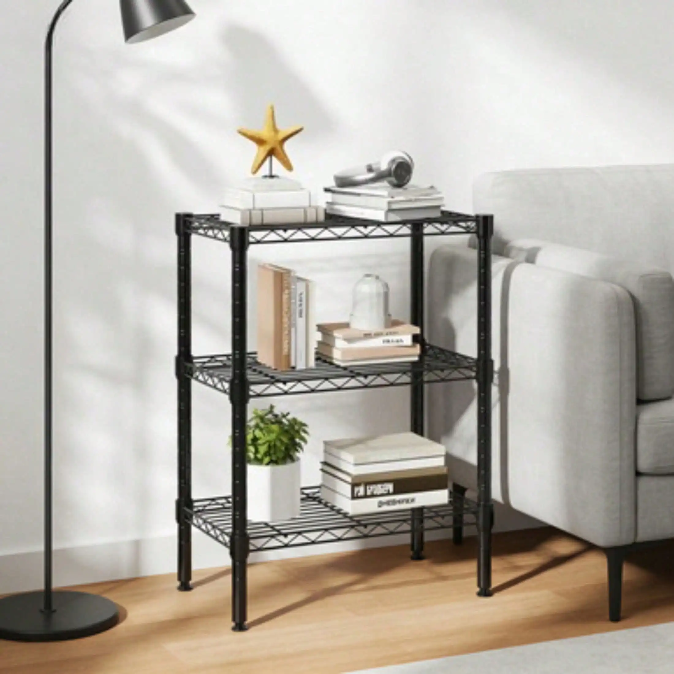 3-Tier Metal Wire Storage Shelves, Adjustable Standing Storage Rack Shelf, Heavy Duty Steel Shelving Unit Organizers For Kitchen
3-Tier Metal Wire Storage Shelves, Adjustable Standing Storage Rack Shelf, Heavy Duty Steel Shelving Unit Organizers For Kitchen