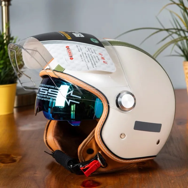 2025 Newest Leather Motorcycle Helmet Men Lightweight Moto Biker Open Face Helmet Retro Safety Motorcyclist Jet Helmet DOT
2025 Newest Leather Motorcycle Helmet Men Lightweight Moto Biker Open Face Helmet Retro Safety Motorcyclist Jet Helmet DOT