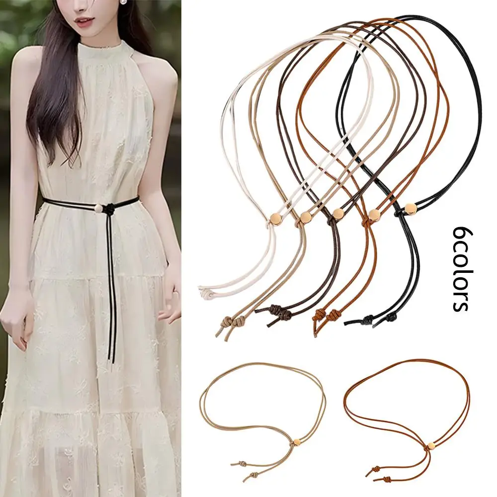 Women Daily Accessories Thin Belt Adjustable Long Soft Leather Rope Simple Fashion Elegant Summer Versatile Clothes Decoration
Women Daily Accessories Thin Belt Adjustable Long Soft Leather Rope Simple Fashion Elegant Summer Versatile Clothes Decoration