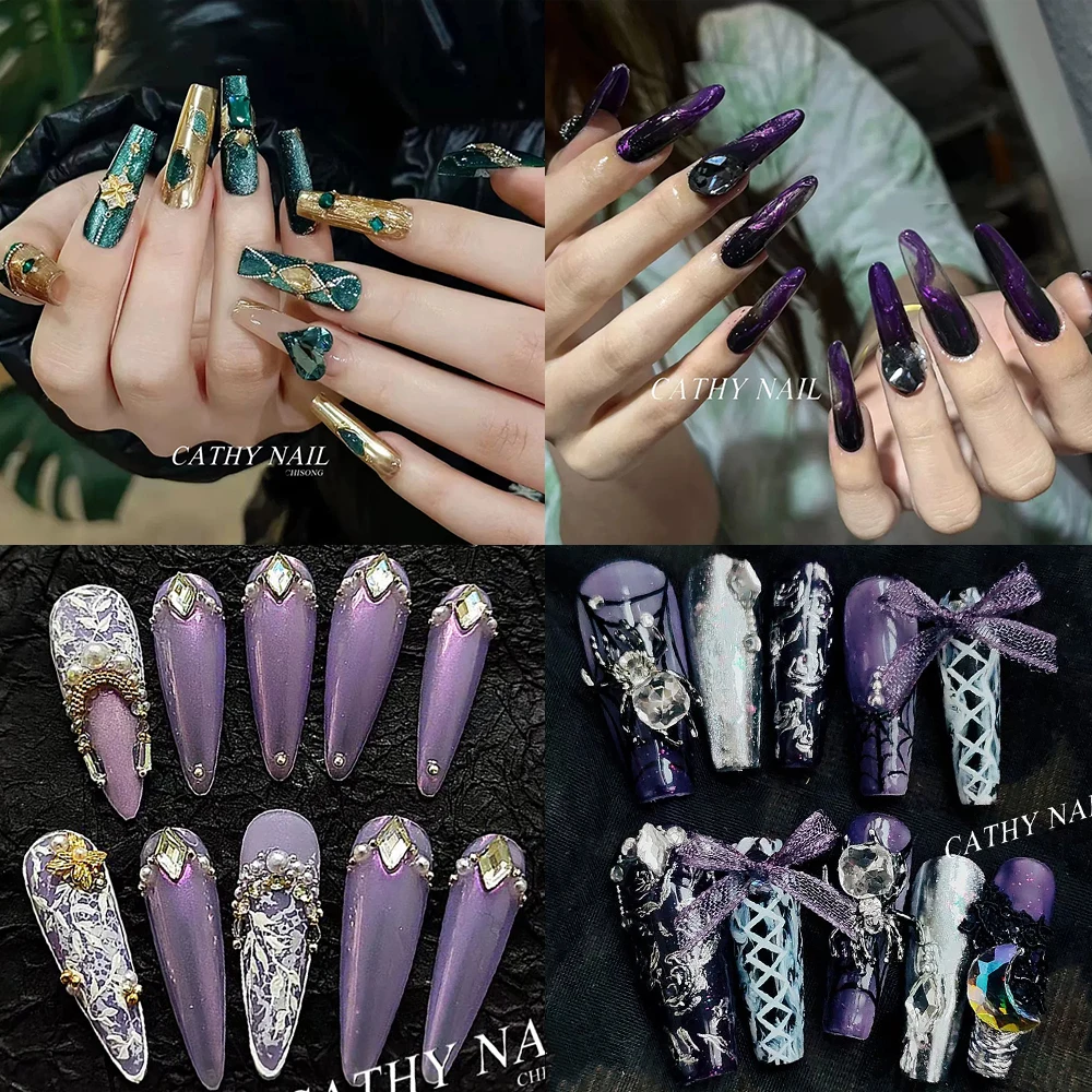 Y2K Spicy Girl Style Long Stiletto Coffin Handmade Full Cover Nails Metal Chain Spider Luxury Diamond Detachable Press On Nails
Y2K Spicy Girl Style Long Stiletto Coffin Handmade Full Cover Nails Metal Chain Spider Luxury Diamond Detachable Press On Nails