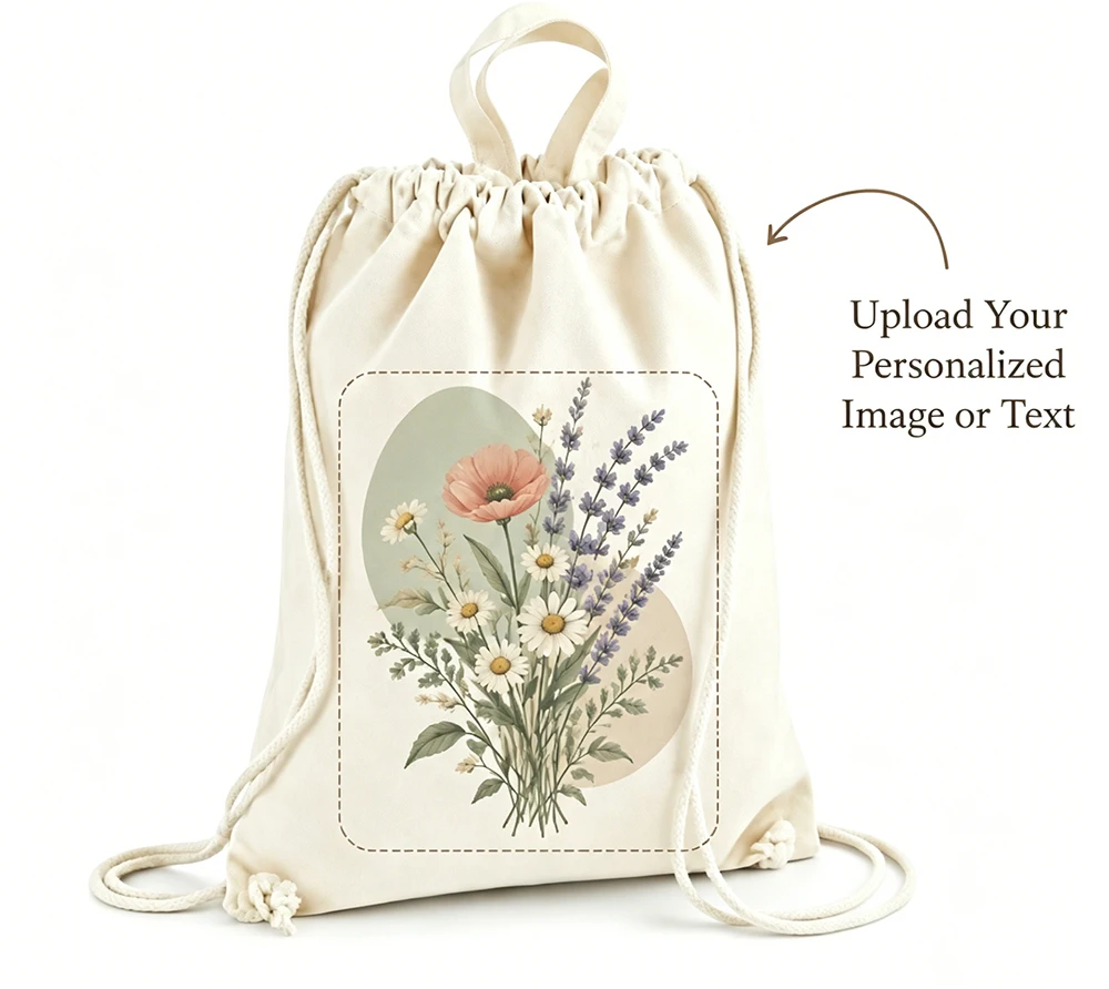 Custom Canvas Drawstring Bag Personalized Backpack Custom Text Image Reusable Travel Gym Storage Bag for Women Kids Gift
Custom Canvas Drawstring Bag Personalized Backpack Custom Text Image Reusable Travel Gym Storage Bag for Women Kids Gift