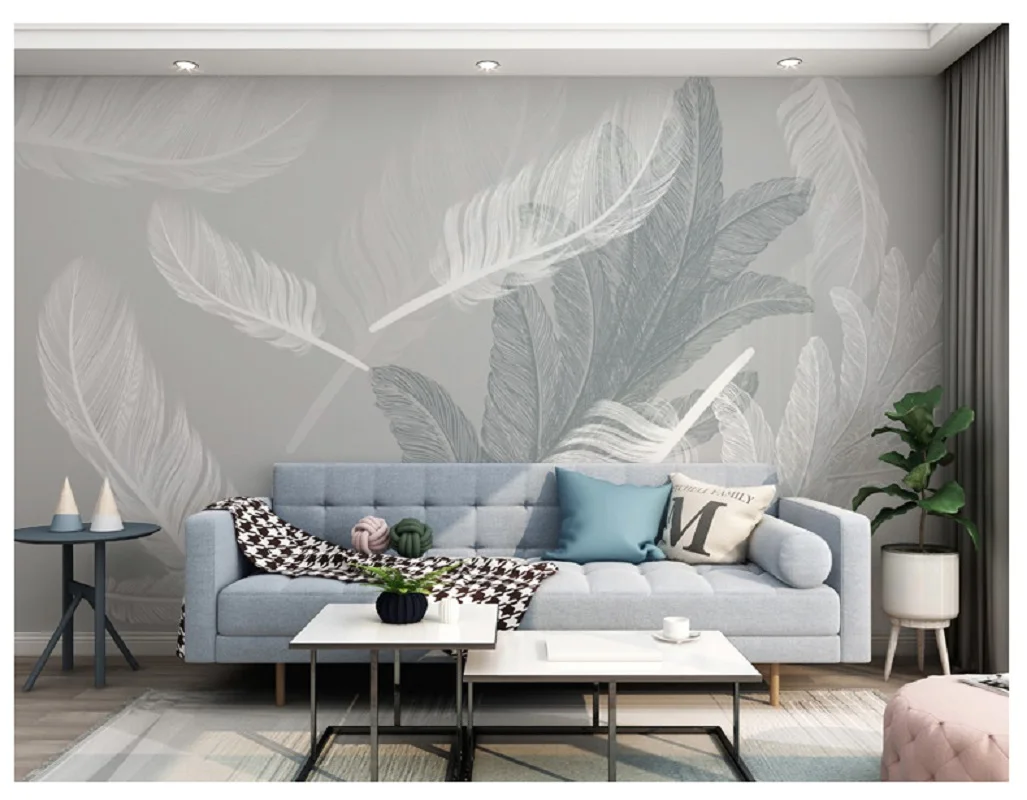 Customized 3D Mural Wallpaper Scandinavian Style Hand-Painted Feather Background Wall Decoration
Customized 3D Mural Wallpaper Scandinavian Style Hand-Painted Feather Background Wall Decoration