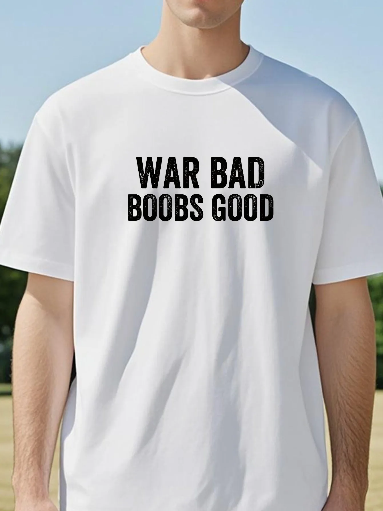 Funny War Bad Boobs Good Vintage print T Shirt fashion casual Cotton Streetwear Short Sleeve tshirt Loose Clothing top tee
Funny War Bad Boobs Good Vintage print T Shirt fashion casual Cotton Streetwear Short Sleeve tshirt Loose Clothing top tee