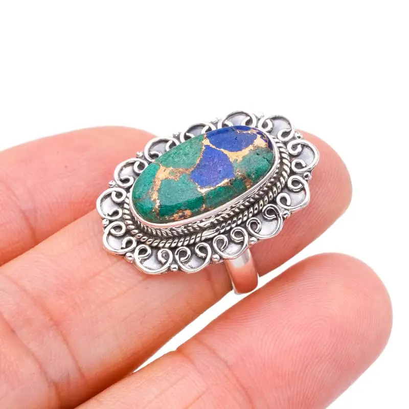 StarGems® Natural Copper Chalcedony Handmade 925 Sterling Silver Ring 5.75 F3172
StarGems® Natural Copper Chalcedony Handmade 925 Sterling Silver Ring 5.75 F3172