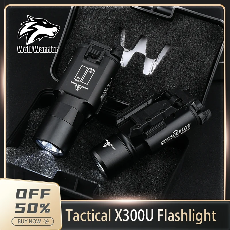 WADSN TacticaFlashlight X300U Metal Pistol Gun Strobe LED Light Fit 20mm Rail Airsoft Hanging Hunting Flashlight
WADSN TacticaFlashlight X300U Metal Pistol Gun Strobe LED Light Fit 20mm Rail Airsoft Hanging Hunting Flashlight 