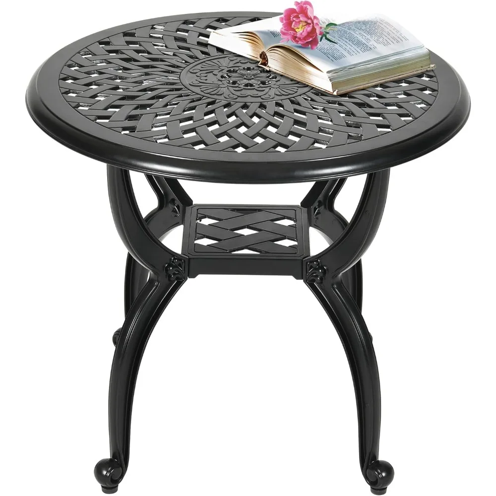 Outdoor Cast Aluminum Round Side Table,Patio End Table Bistro Coffee Table with Adjustable Foot Pads for Backyard Garden Porch.
Outdoor Cast Aluminum Round Side Table,Patio End Table Bistro Coffee Table with Adjustable Foot Pads for Backyard Garden Porch.