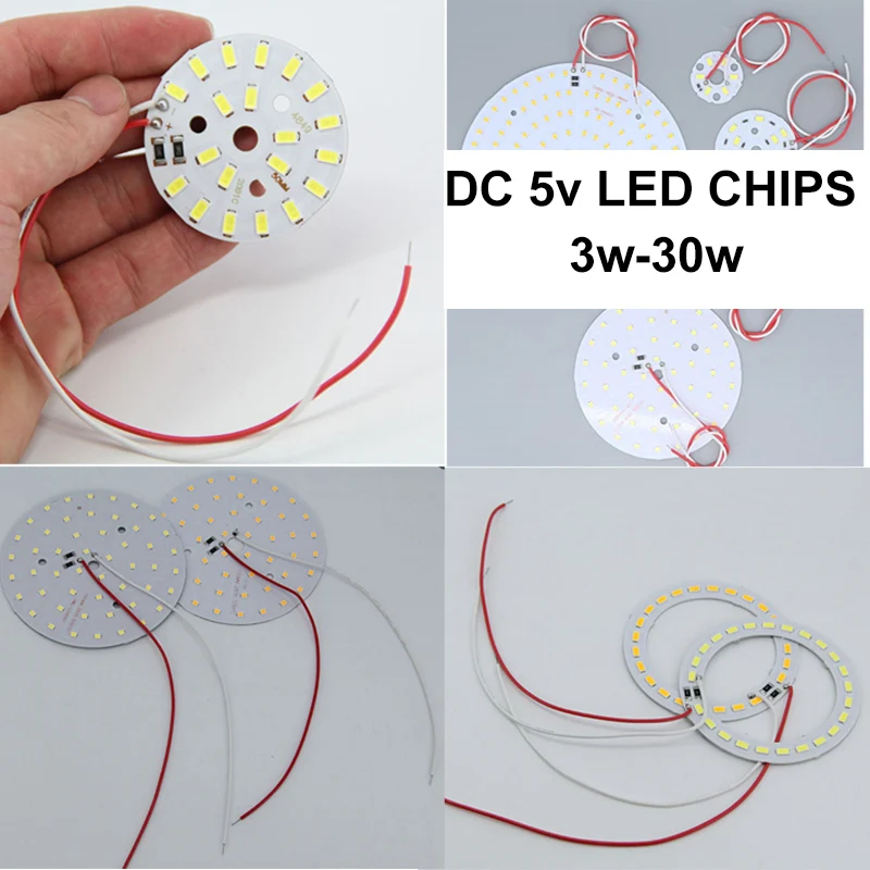 DC 5V 32/ 50mm 12cm Round LED Chip Bead warm White Lamp Lights wire Board Bulb Round replace Light Source 3/5/10/12/30w
DC 5V 32/ 50mm 12cm Round LED Chip Bead warm White Lamp Lights wire Board Bulb Round replace Light Source 3/5/10/12/30w