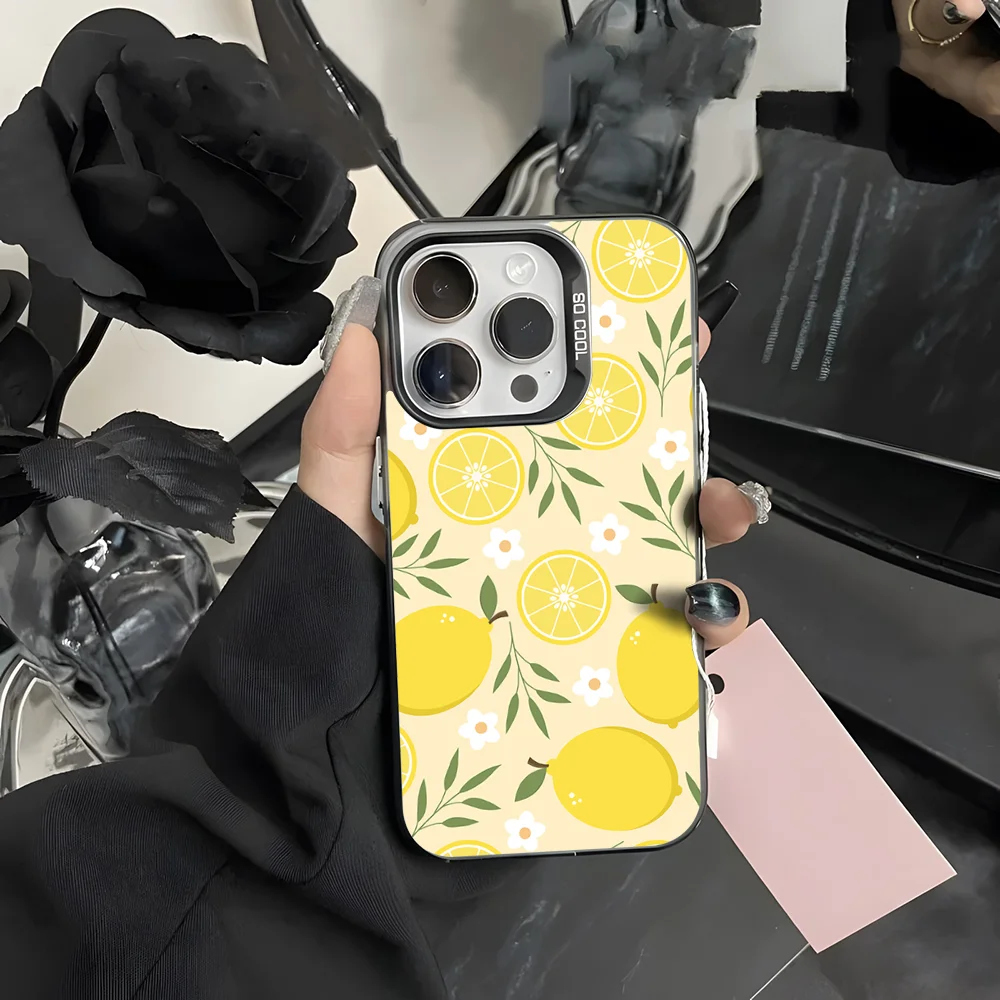 Lemon Fruit Pattern Phone Case For iPhone 16 15 14 13 12 11 Pro Max Black Matte Laser Metallic Aurora Funda
Lemon Fruit Pattern Phone Case For iPhone 16 15 14 13 12 11 Pro Max Black Matte Laser Metallic Aurora Funda