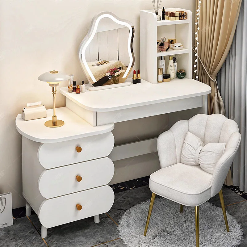 Mirror Nordic Style Dressing Table Stool Makeup Comfortable Bedroom Drawers Dressing Table White Fashion Coiffeuse Furniture
Mirror Nordic Style Dressing Table Stool Makeup Comfortable Bedroom Drawers Dressing Table White Fashion Coiffeuse Furniture