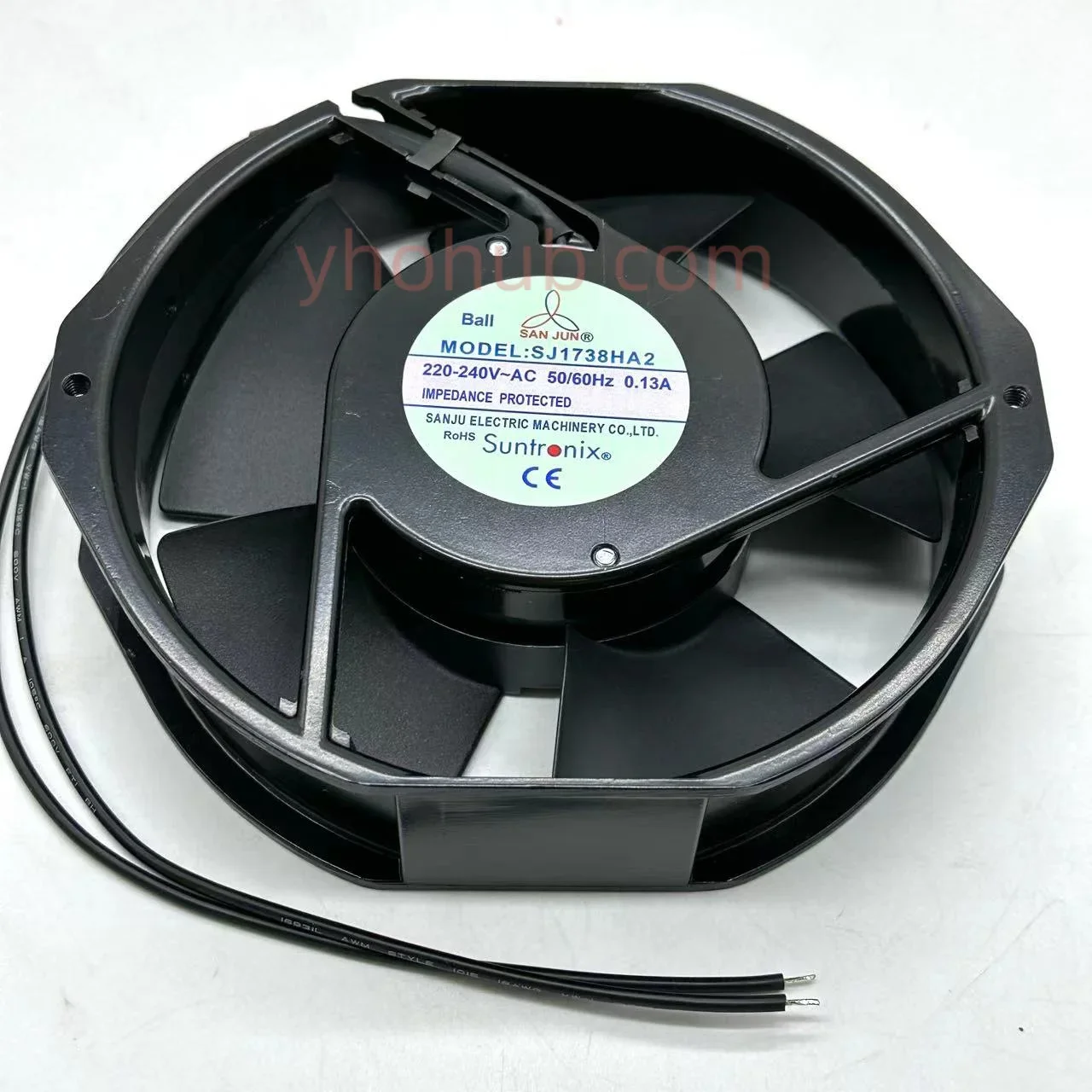 SAN JUN SJ1738HA2 AC 220V 240V 0.13A 172x150x38mm 2-Wire Server Cooling Fan
SAN JUN SJ1738HA2 AC 220V 240V 0.13A 172x150x38mm 2-Wire Server Cooling Fan