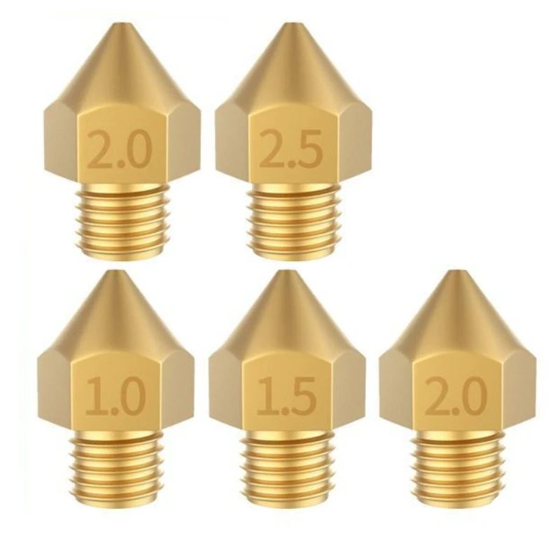 Brass nozzle large diameter aperture 1mm1.5MM2MM/3MM nozzle 3D printer accessories
Brass nozzle large diameter aperture 1mm1.5MM2MM/3MM nozzle 3D printer accessories