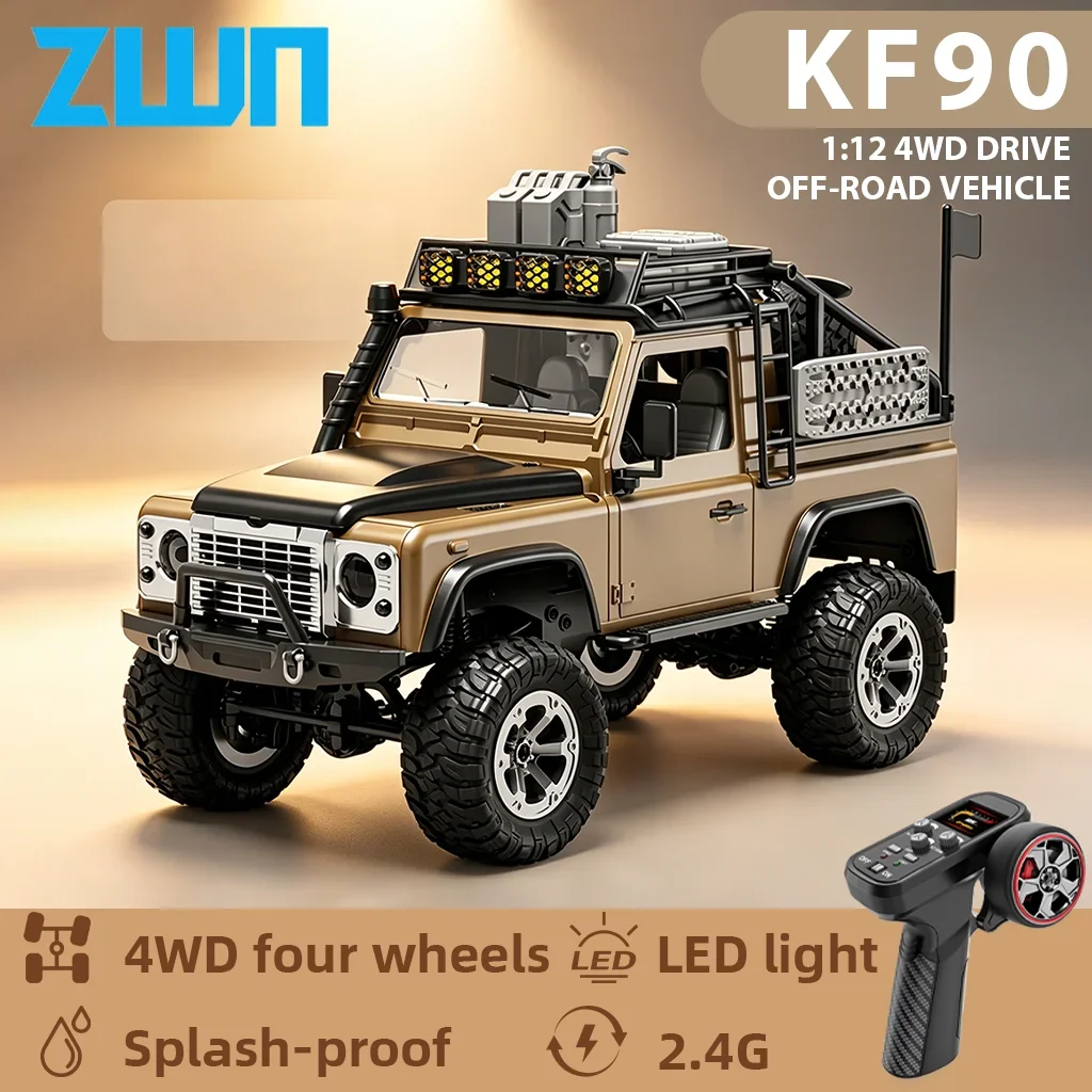 KF90 1:12 2.4G RC Car With Lights 4WD 60Mins Remote Control Climbing Car Off-Road Vehicle RTR High Speed Drift Model Toy for Kid
KF90 1:12 2.4G RC Car With Lights 4WD 60Mins Remote Control Climbing Car Off-Road Vehicle RTR High Speed Drift Model Toy for Kid