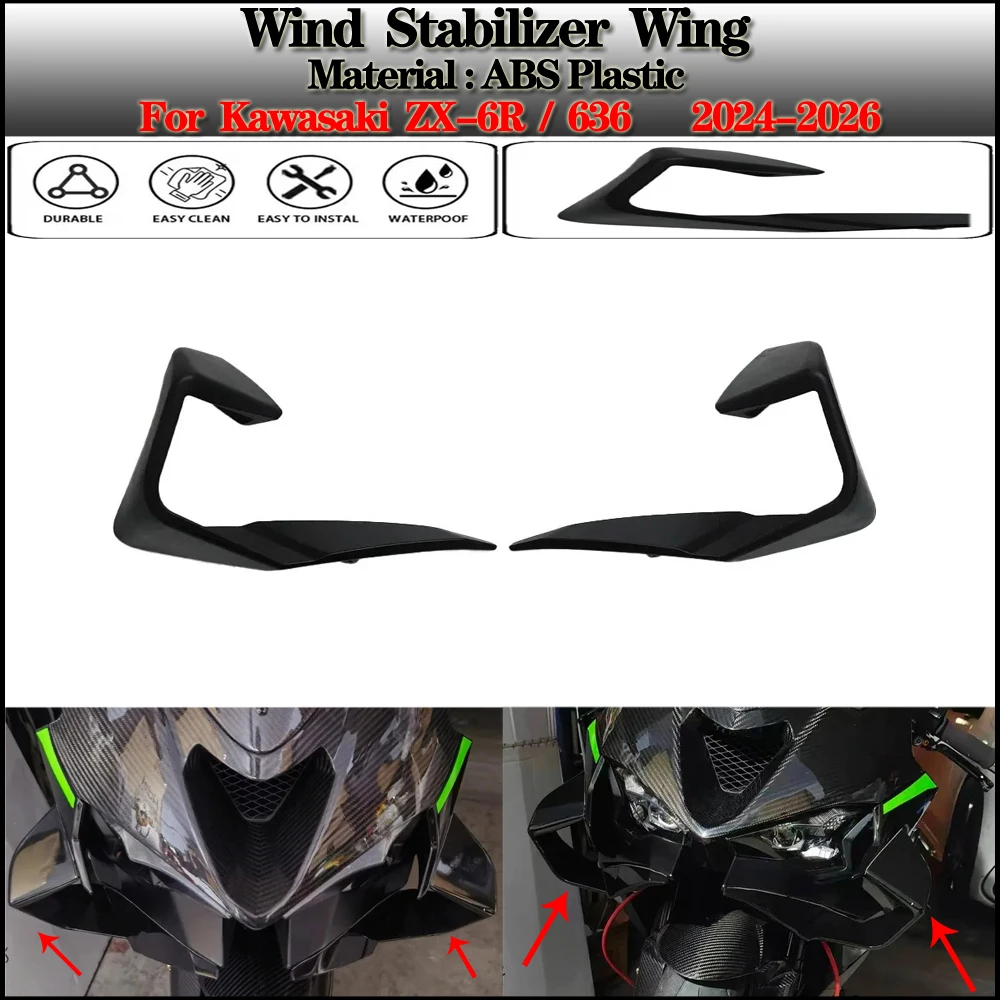 ZX6R 2025 2026 Motorcycle Side Winglet Front Spoiler Wing Fairing Fixed Lower lip Wing Aerodynamic For Kawasaki zx6r ZX-6R 2024
ZX6R 2025 2026 Motorcycle Side Winglet Front Spoiler Wing Fairing Fixed Lower lip Wing Aerodynamic For Kawasaki zx6r ZX-6R 2024
