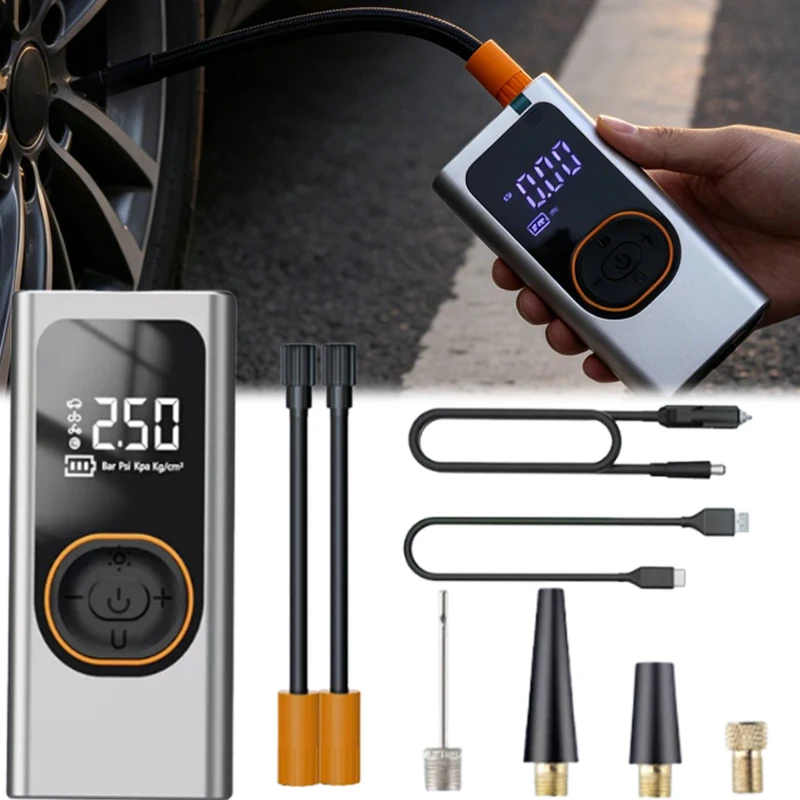 Car Air Compressor Air Pump for Motorcycle Bicycle AUTO Tyre Wireless Digital Display Electric Tire Inflator Pump 1Set
Car Air Compressor Air Pump for Motorcycle Bicycle AUTO Tyre Wireless Digital Display Electric Tire Inflator Pump 1Set
