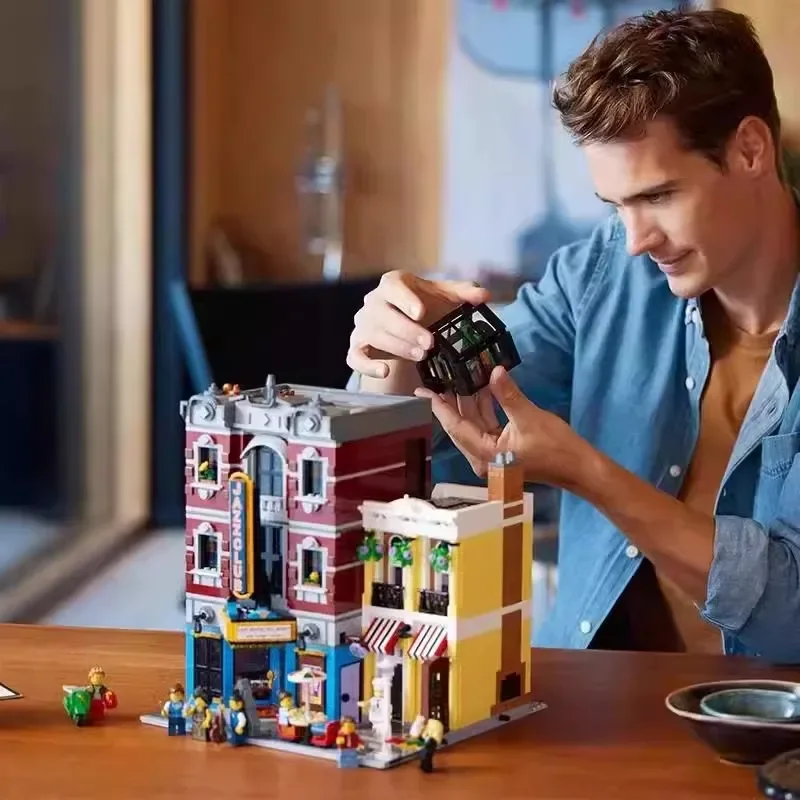 New 2899pcs modular building block set compatible with 10312 Street Scene series Home Decoration suitable for both children
New 2899pcs modular building block set compatible with 10312 Street Scene series Home Decoration suitable for both children