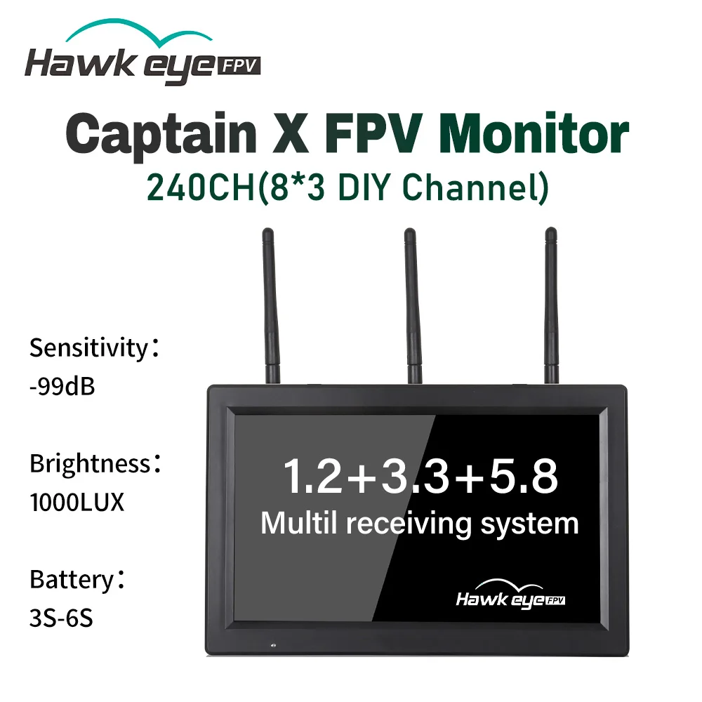 Hawkeye Captain X 3IN1 FPV Monitor 1000LUX 240CH with DVR FPV Monitor Dual Receivers
Hawkeye Captain X 3IN1 FPV Monitor 1000LUX 240CH with DVR FPV Monitor Dual Receivers