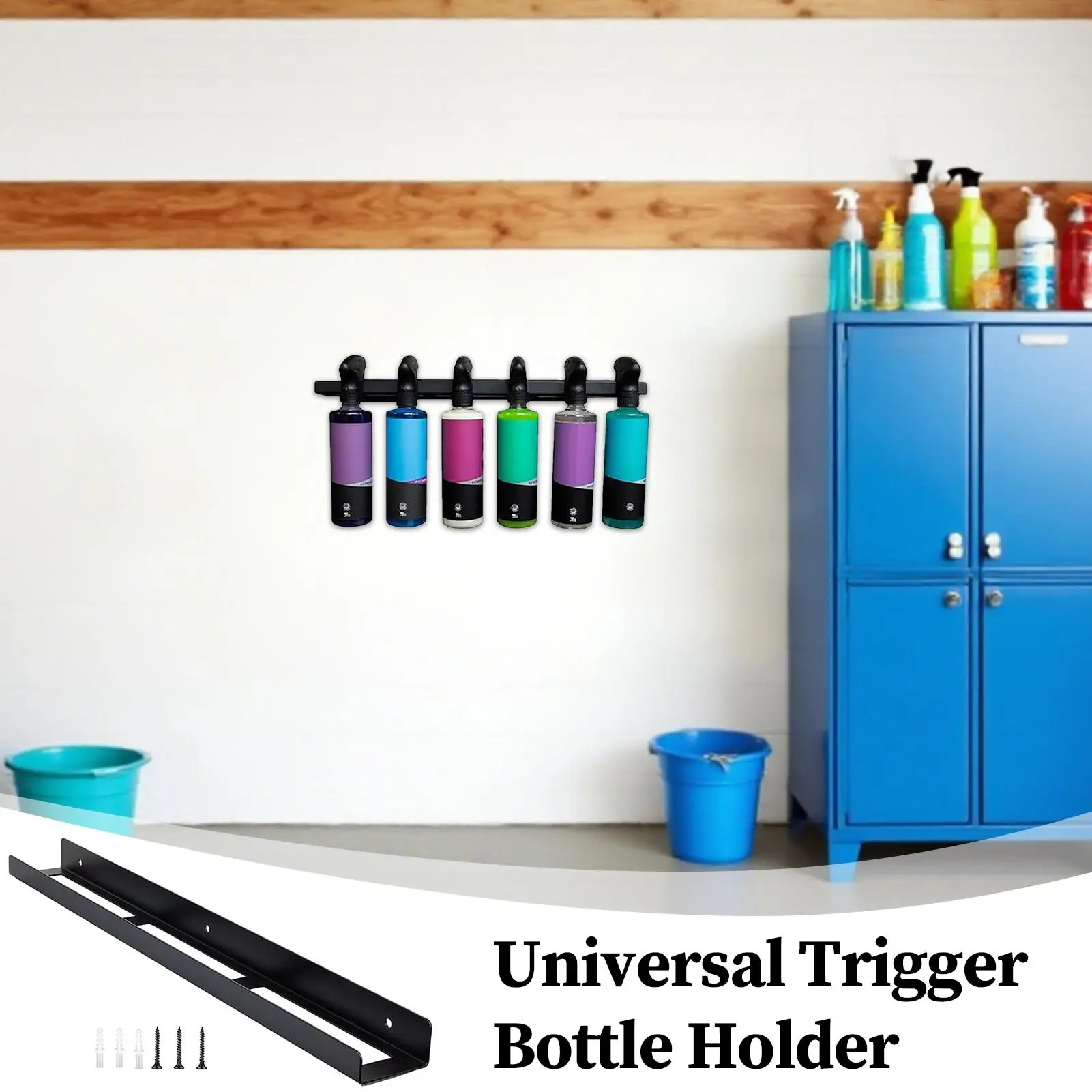 Heavy Duty Universal Trigger Spray Bottle Holder, Wall Mount Organizer For Car Truck Van Maintenance Garage Cabinet Outdoor Tool
Heavy Duty Universal Trigger Spray Bottle Holder, Wall Mount Organizer For Car Truck Van Maintenance Garage Cabinet Outdoor Tool