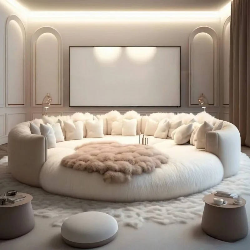 Round bed cream wind double wedding bed modern simple home hotel master bedroom princess big round bed
Round bed cream wind double wedding bed modern simple home hotel master bedroom princess big round bed