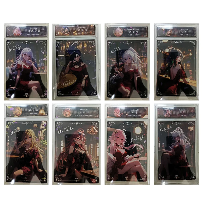 Японское аниме SSR История богини Shenhe Boa Hancock Kafka Clorinde Коллекционные карты Рождественские подарки на день рождения Детские игрушки 
Японское аниме SSR История богини Shenhe Boa Hancock Kafka Clorinde Коллекционные карты Рождественские подарки на день рождения Детские игрушки