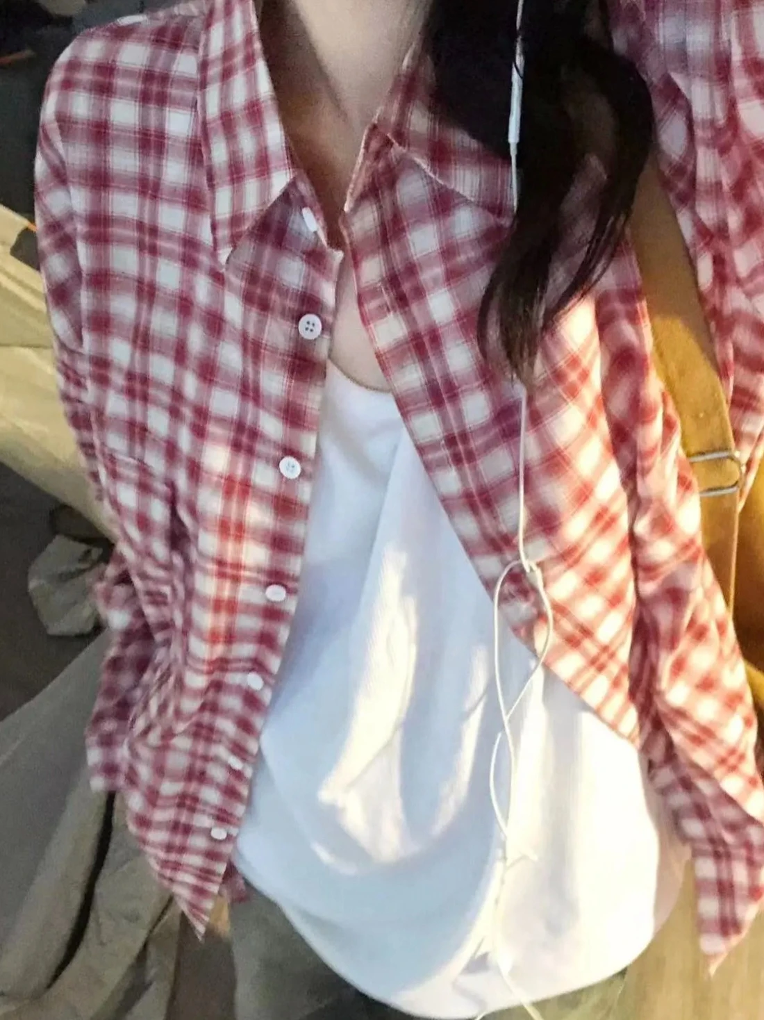 Red And White Plaid Loose Shirt Unique Beautiful Small Top Trendy This Year Casual Style Long Sleeve Collar UV Protection
Red And White Plaid Loose Shirt Unique Beautiful Small Top Trendy This Year Casual Style Long Sleeve Collar UV Protection