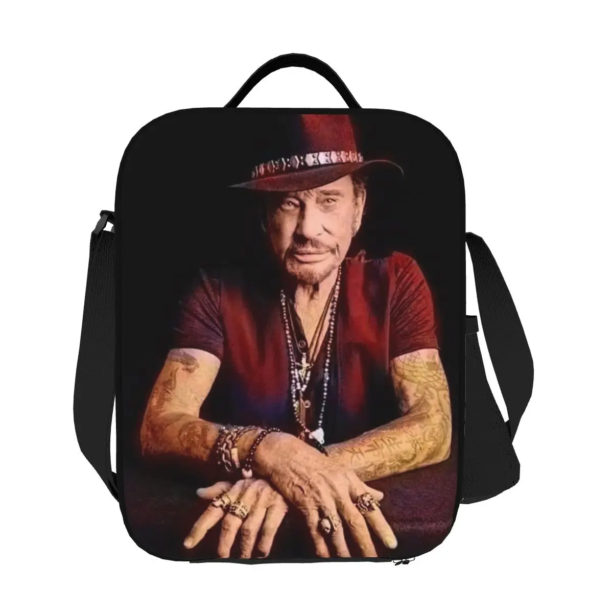 Custom Johnny Hallyday Insulated Lunch Bags for Women French Rock Singer Resuable Thermal Cooler Food Lunch Box School Children
Custom Johnny Hallyday Insulated Lunch Bags for Women French Rock Singer Resuable Thermal Cooler Food Lunch Box School Children