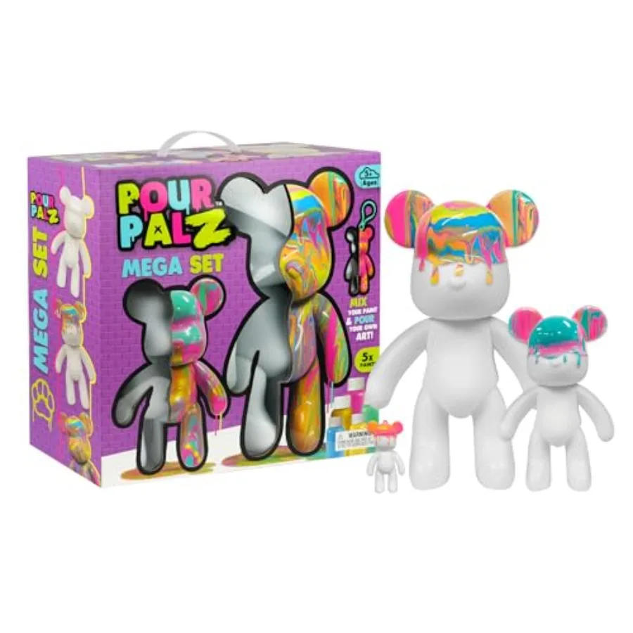 DIY Paint Pouring Kit, Create Custom Art with XL and Standard and Keychain Figure, 5 Acrylic Pour Paints -Fun Creative Hobby fo
DIY Paint Pouring Kit, Create Custom Art with XL and Standard and Keychain Figure, 5 Acrylic Pour Paints -Fun Creative Hobby fo
