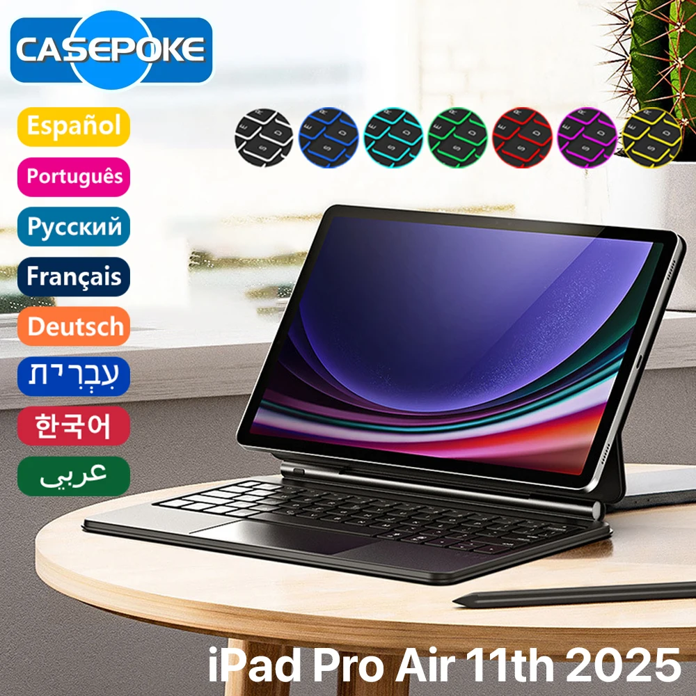 Magic Keyboard For iPad 10th 2025 11th IPad Air 4 5 6 Pro 11 12.9in iPad Case Stand Backlit Touchpad Magnetic Bluetooth Keyboard
Magic Keyboard For iPad 10th 2025 11th IPad Air 4 5 6 Pro 11 12.9in iPad Case Stand Backlit Touchpad Magnetic Bluetooth Keyboard