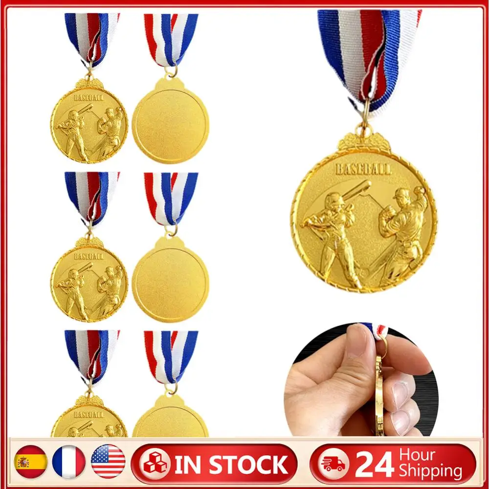 10Pcs Baseball Medals Sports Medals 5cm Competition Prize Medals with Neck Ribbon Baseball Memorial Medal for Party Favors
10Pcs Baseball Medals Sports Medals 5cm Competition Prize Medals with Neck Ribbon Baseball Memorial Medal for Party Favors